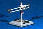 Old School Industries stereo microscope boom arm stands, transmitted light stereo microscope bases, floor stands, articulated arms