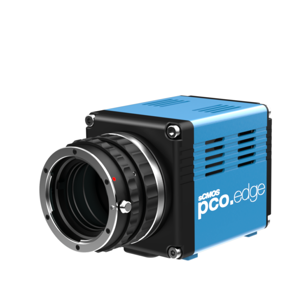 A camera that is blue and black.